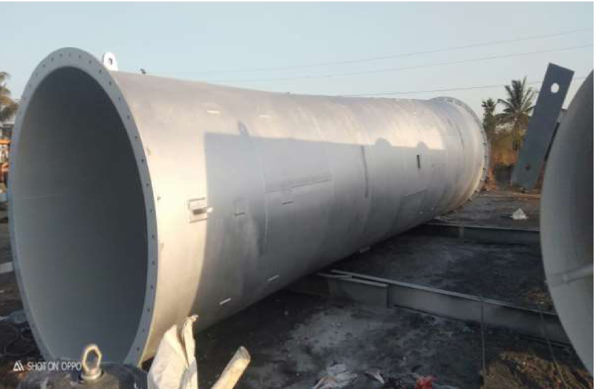 Flue cane external coating